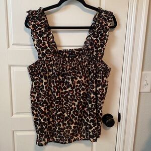 Leopard Print Top -Size XL